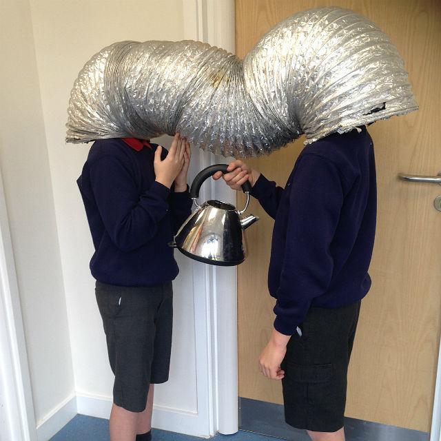 Children inhabiting an alien world during outreach session with Cornerstone