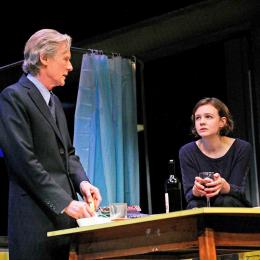 Bill Nighy and Carey Milligan on stage in Skylight